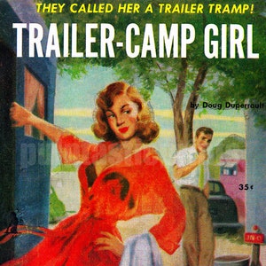 Trailer Camp Girl vintage pulp paperback cover print retro pulp art print image 2