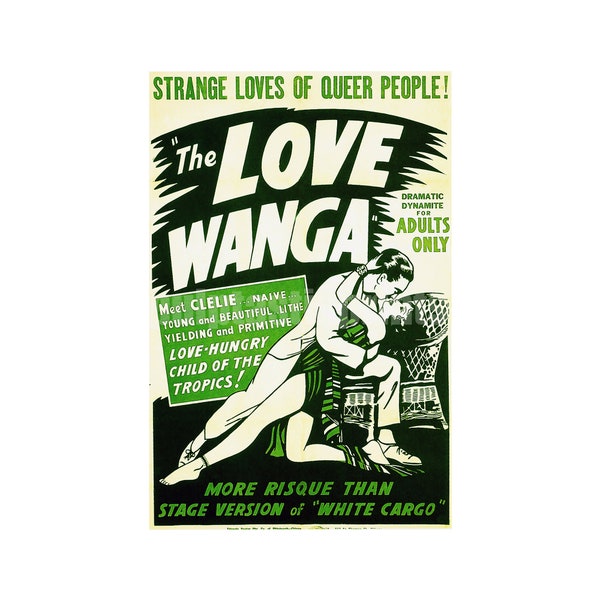 The Love Wanga  —  vintage cult horror movie poster repro
