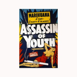 Marihuana Print Assassin of Jugend — Marihuana Kult Film Poster Repro | Vintage Anti-Drogen Poster