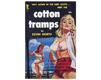 vintage Pulp Art Cotton Tramps — Pulp Taschenbuch Cover Druck