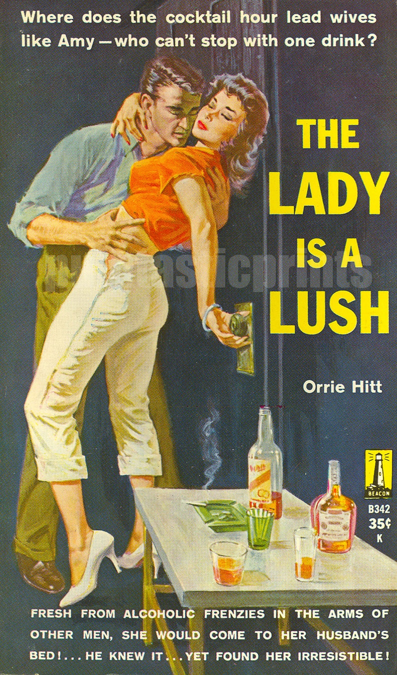 Pulp Art Print The Lady Is A Lush Vintage Pulp Paperback Etsy 