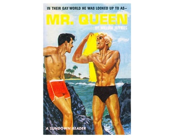 gay print Mr. Queen —  vintage pulp paperback cover repro