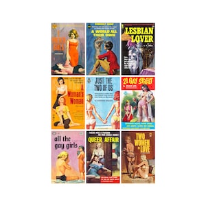 Lesbian Pulp Paperback Cover Collage Print