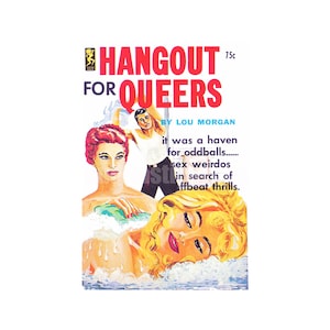 queer print Hangout for Queers —  vintage LGBTQ pulp paperback cover