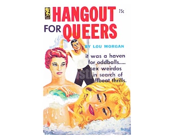 queer print Hangout for Queers —  vintage LGBTQ pulp paperback cover