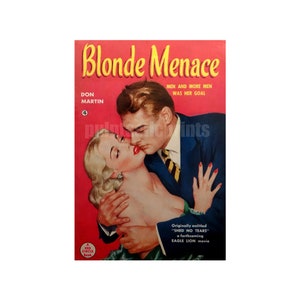 Blonde Menace — vintage pulp paperback cover print | retro pulp art print