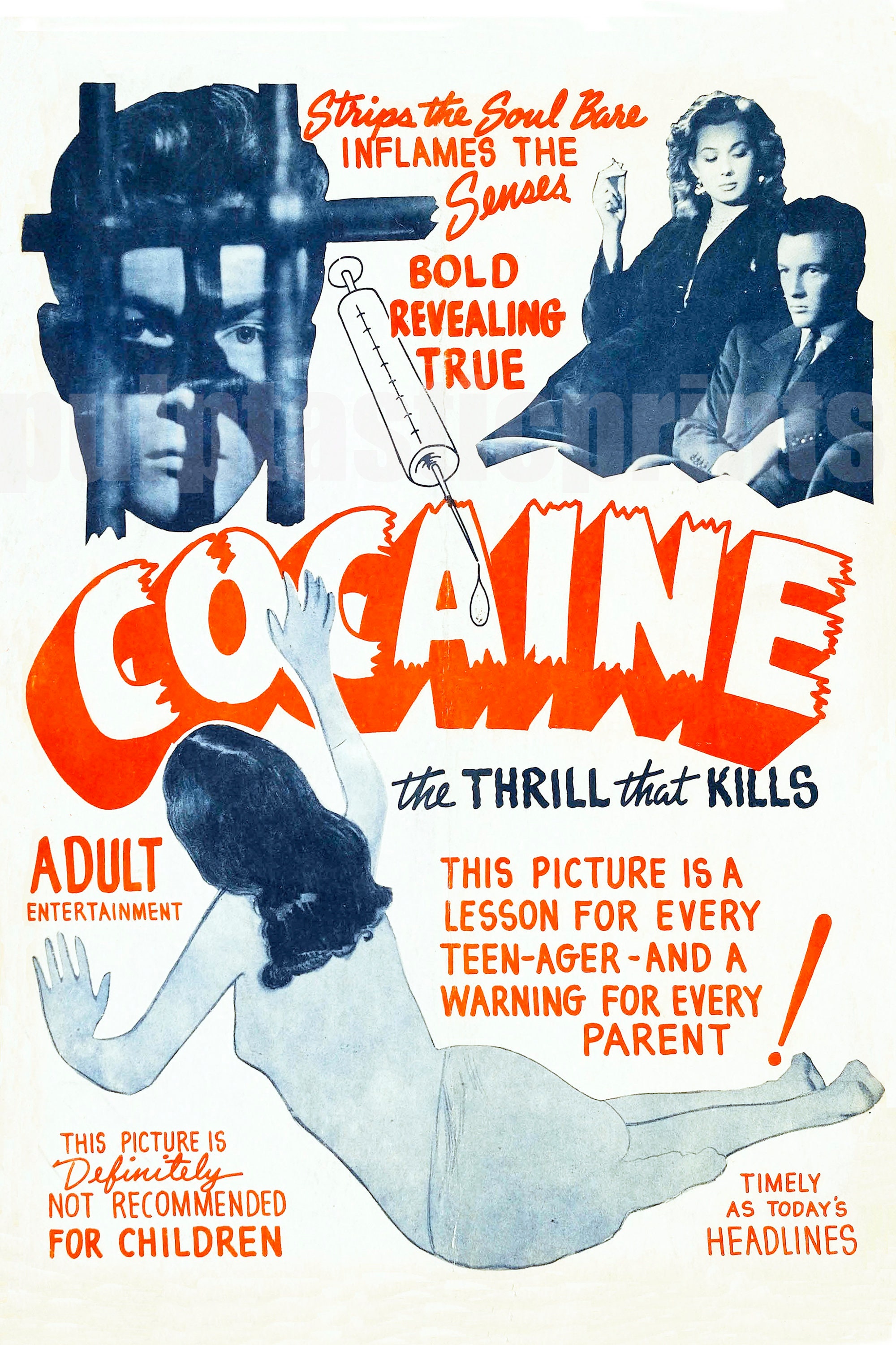banjo Kemiker sædvanligt Cocaine the Thrill That Kills Drug Cult Film Poster Repro - Etsy