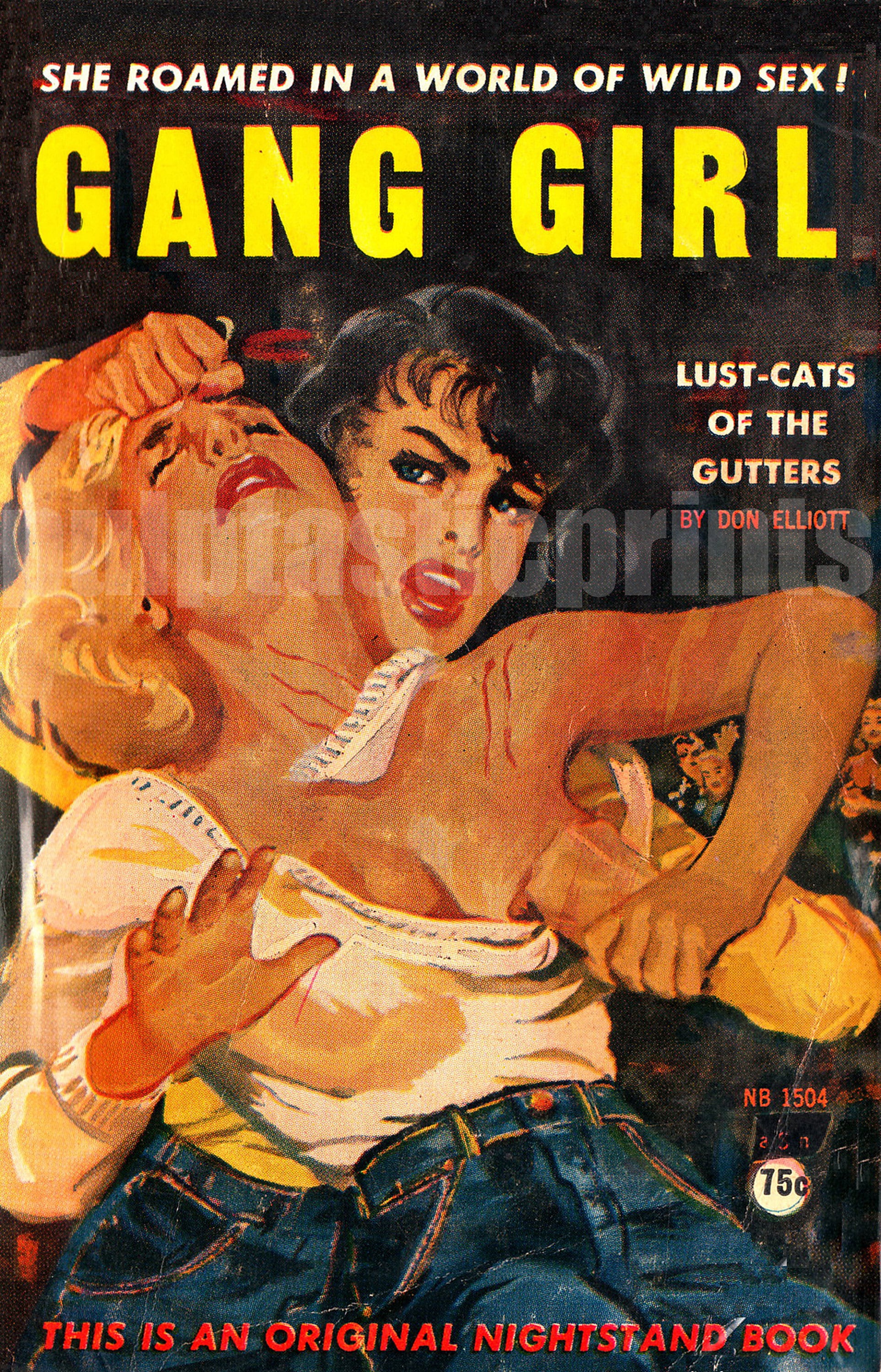 Gang Girl — Vintage Pulp Paperback Cover Repro | Pulp Art Print - Etsy