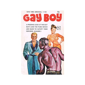 Gay Boy Vintage Gay Pulp Paperback Cover Art Print