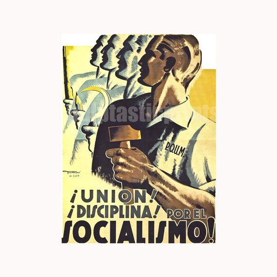 thumbnail image 2 of 1930s Spanish Civil War Poster Reprint – 'Read Anarchist Books!' – 18x24, Vintage Travel Theme 2 of 6