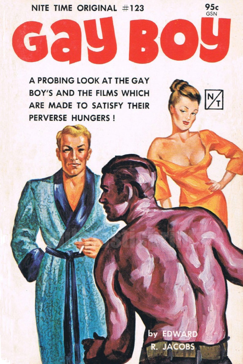 Gay pulp art print Gay Boy vintage pulp paperback cover Etsy