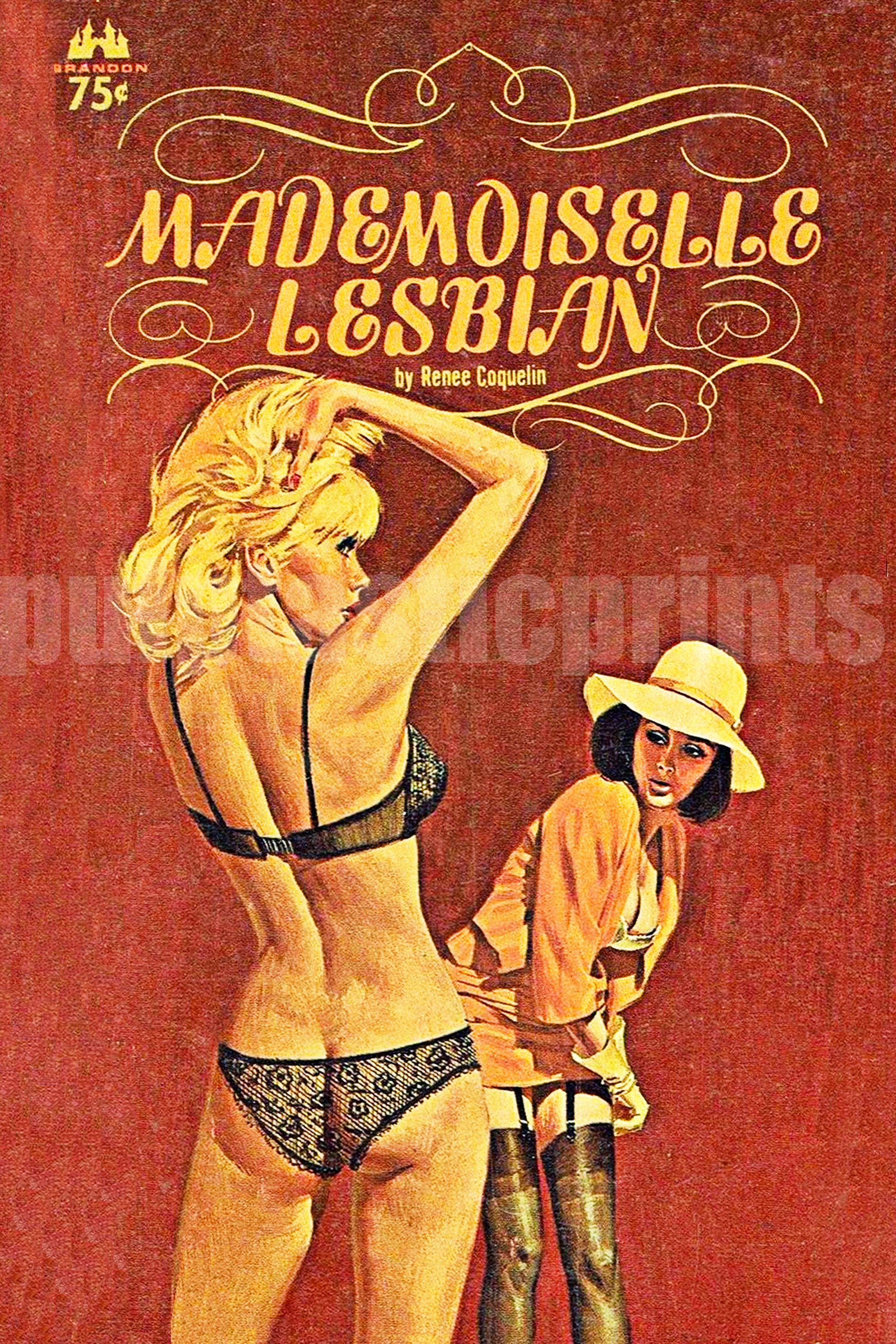 Vintage Lesbian Porn Magazine Covers - Lesbian Print Mademoiselle Lesbian Vintage Pulp Paperback - Etsy