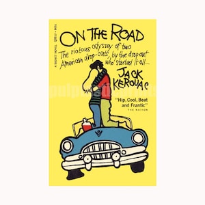 On the Road - Repro eines klassischen Kerouac-Taschenbucheinbands
