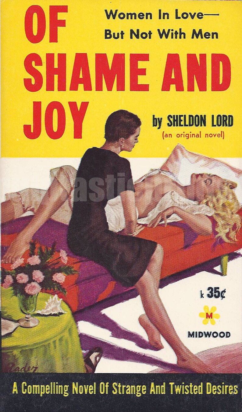 Lesbian Pulp Vintage Art Print Of Shame And Joy Pulp Etsy 
