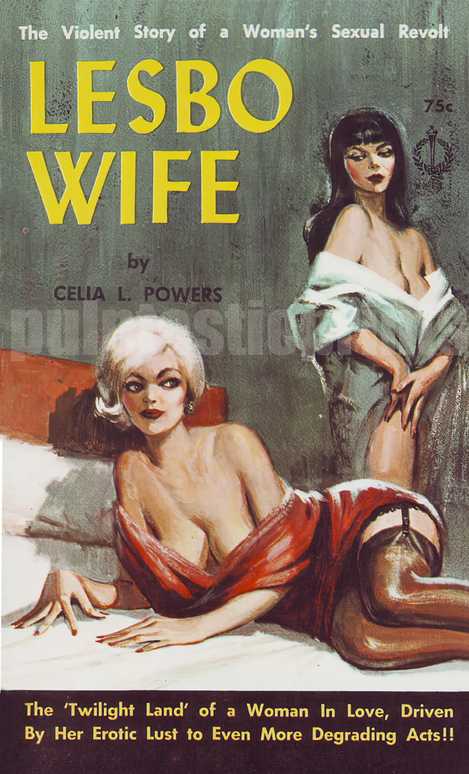 Lesbian Print Lesbo Wife Vintage Pulp Paperback Cover Repro