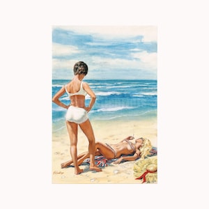 Lesbian Pulp Art Print: Pagan Summer Vintage Paperback Cover