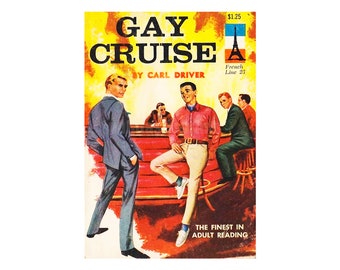 gay print Gay Cruise —  vintage pulp paperback cover repro