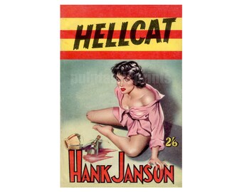 Hellcat —  vintage pulp paperback cover repro | pulp art print