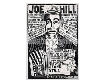 Joe Hill Socjalistyczny druk: Antykapitalistyczny plakat w stylu vintage