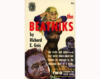 The Beatniks — vintage pulp paperback cover print | retro pulp art print