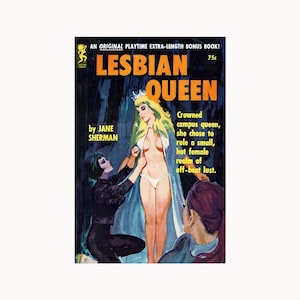 Lesbisk drottning - tryck: Vintage Pulp Paperback Cover Art