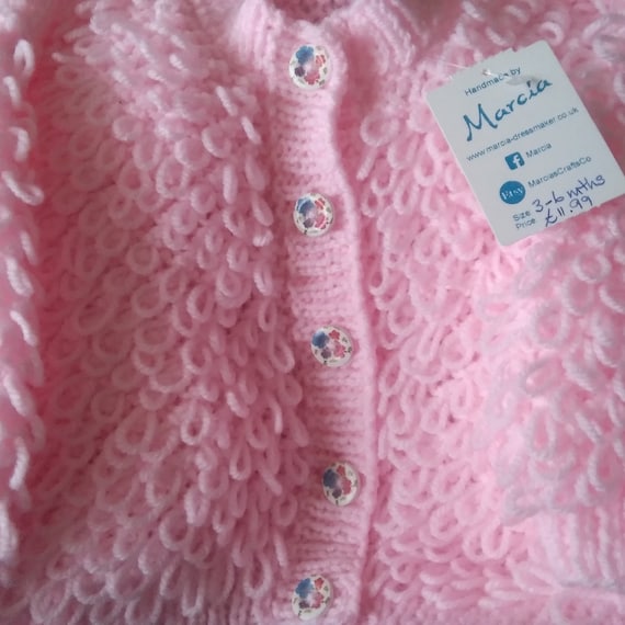 pink loopy cardigan