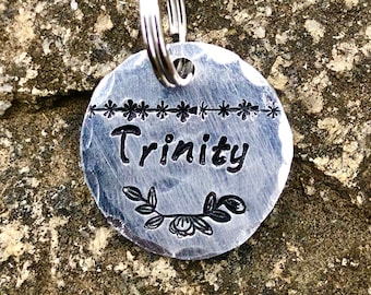 Tiny ID Tag, Extra Small Dog Tag, Personalized ID Tag,Stamped ID Tag, Small Dog Tag, Cat Tag, Tiny Cat Name Tag,Cat Name Tag,Small Pet Tag