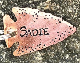 Arrowhead Dog ID,Personalized Dog Tag,Hunter,Dog Collar Tag,Personalized Pet ID, Personalized Dog id,Arrow head dog, Dog Tag Arrowhead,arrow