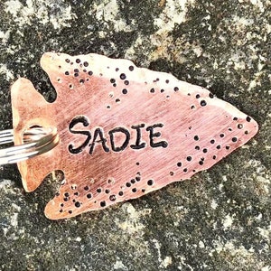 Arrowhead Dog ID,Personalized Dog Tag,Hunter,Dog Collar Tag,Personalized Pet ID, Personalized Dog id,Arrow head dog, Dog Tag Arrowhead,arrow