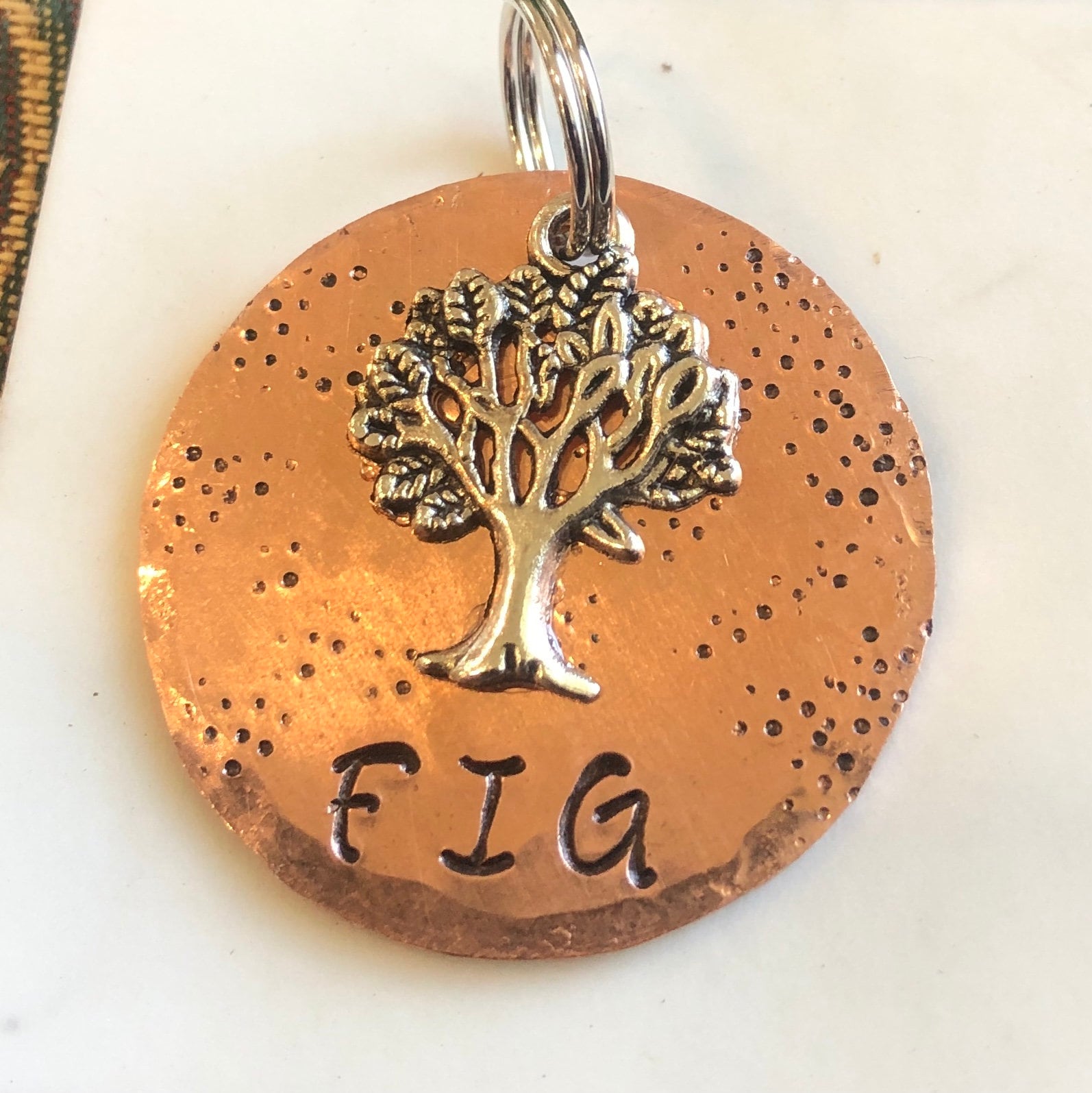 No Jingle Tree Pet ID Tag Tree Dog Tag Copper Dog Tag Etsy UK