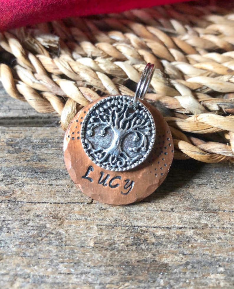 No Jingle Tree of Life Pet ID Tag Dog Tag For Dogs Etsy