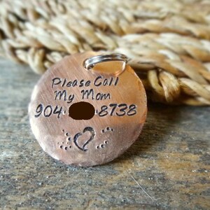 Celtic Dog Tag, Copper Dog Tag For Dogs, Dog Collar Tag, Personalized Dog Name Tag, Irish Dog Tag, Celtic Knot, Pet ID, Pet Name Tag bild 6