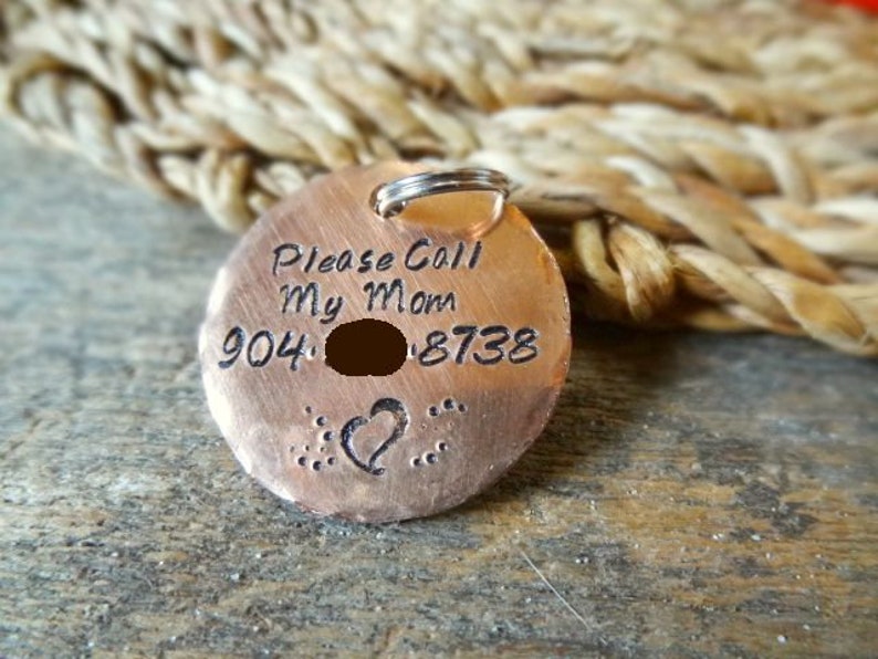 Celtic Dog Tag, Copper Dog Tag For Dogs, Dog Collar Tag, Personalized Dog Name Tag, Irish Dog Tag, Celtic Knot, Pet ID, Pet Name Tag bild 6
