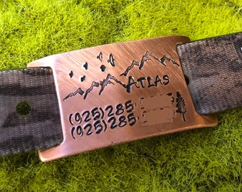 Dog Collar Nameplate,No Jingle Nametag,Slide On Dog Tag,Personalized Pet Tag,Collar Plate, Silent Dog Tag, Slide On Dog Tags For Dogs