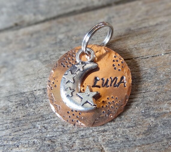 moon pet id tag
