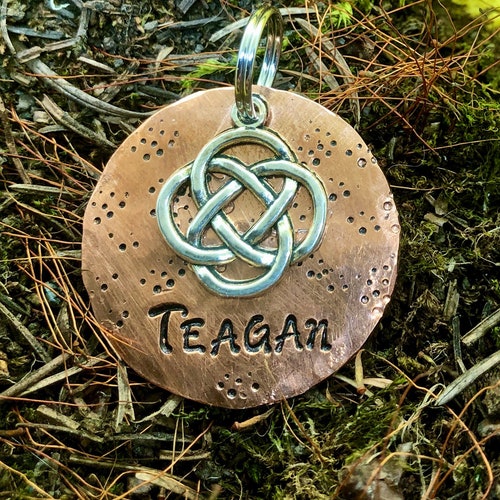 Celtic Knot Dog Tag Irish Dog Tags for Dogs Whimsical Pet Id Etsy