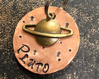 Planet Dog Tag, Dog Tag, Pluto, Personalized Dog Tag, Space Dog Tag, Dog Collar Tag, Pet ID Tag, Saturn, Mars, Venus, Mercury, Neptune