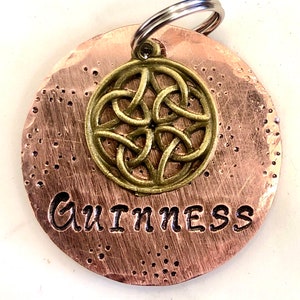 Celtic Dog Tag, Copper Dog Tag For Dogs, Dog Collar Tag, Personalized Dog Name Tag, Irish Dog Tag, Celtic Knot, Pet ID, Pet Name Tag bild 9