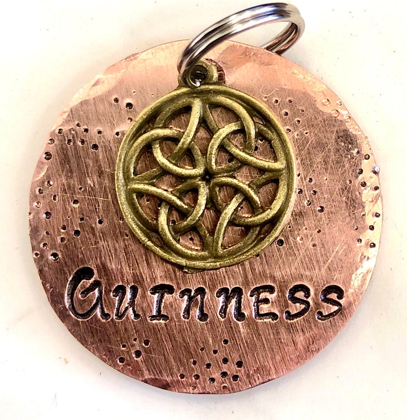 Celtic Dog Tag, Copper Dog Tag For Dogs, Dog Collar Tag, Personalized Dog Name Tag, Irish Dog Tag, Celtic Knot, Pet ID, Pet Name Tag bild 9
