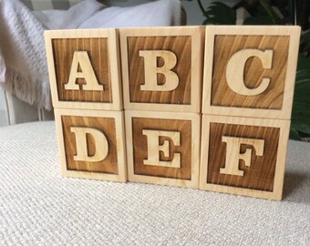 custom alphabet blocks