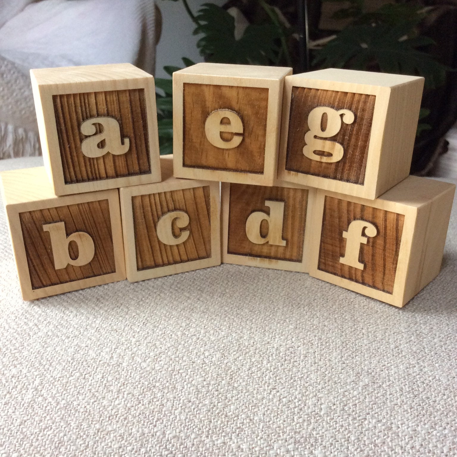 Wooden Letter Blocks for Baby Gifts Custom Wooden Letter Etsy