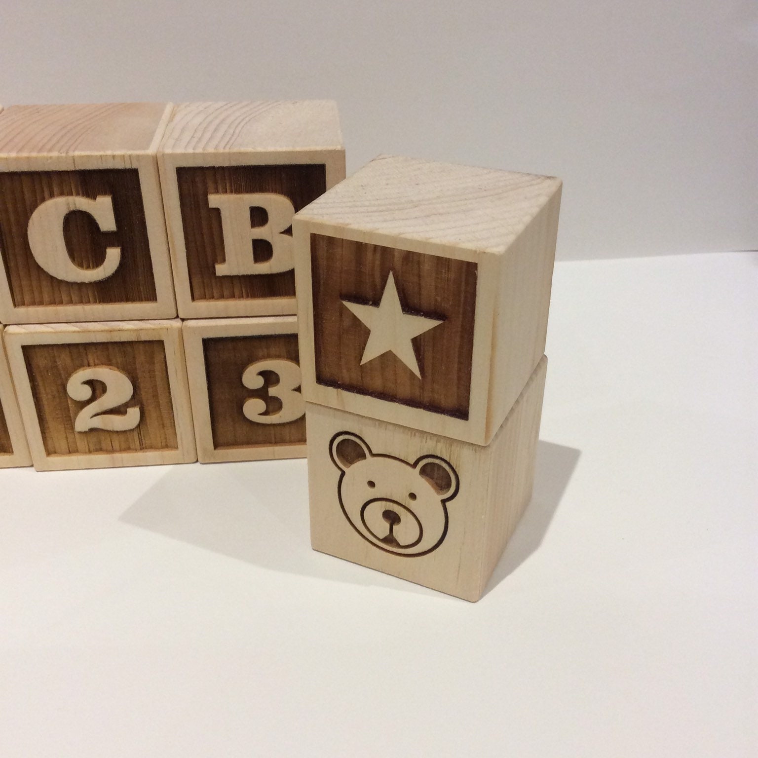 Wooden Letter Blocks Custom Wooden Baby Blocks Alphabet Etsy Canada
