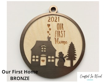 New Home  Personalized Christmas Ornament, First Home Personalized Christmas Ornament, Our First Home Christmas Ornament, Christmas Ornament