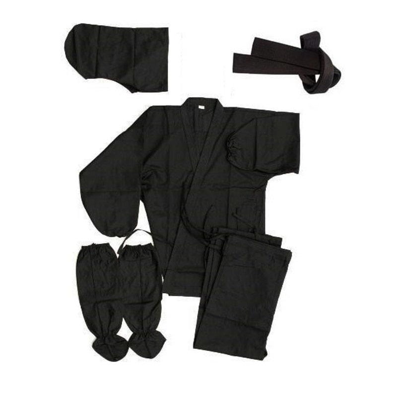 Authentic Black Ninja Uniform Costume image 3