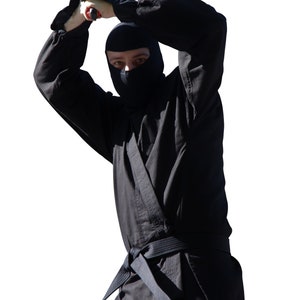 Authentic Black Ninja Uniform Costume image 5