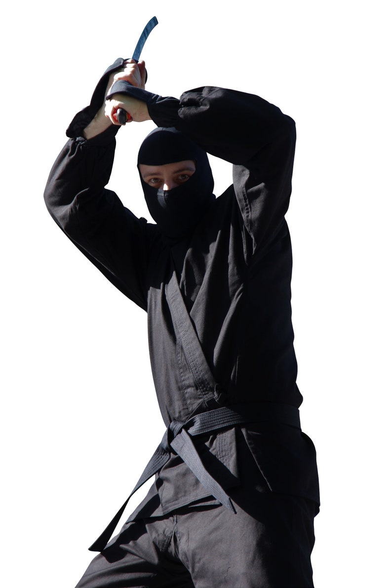 Authentic Black Ninja Uniform Costume image 5