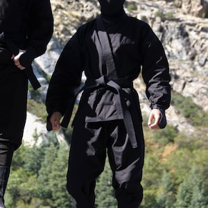 Authentic Black Ninja Uniform Costume image 2