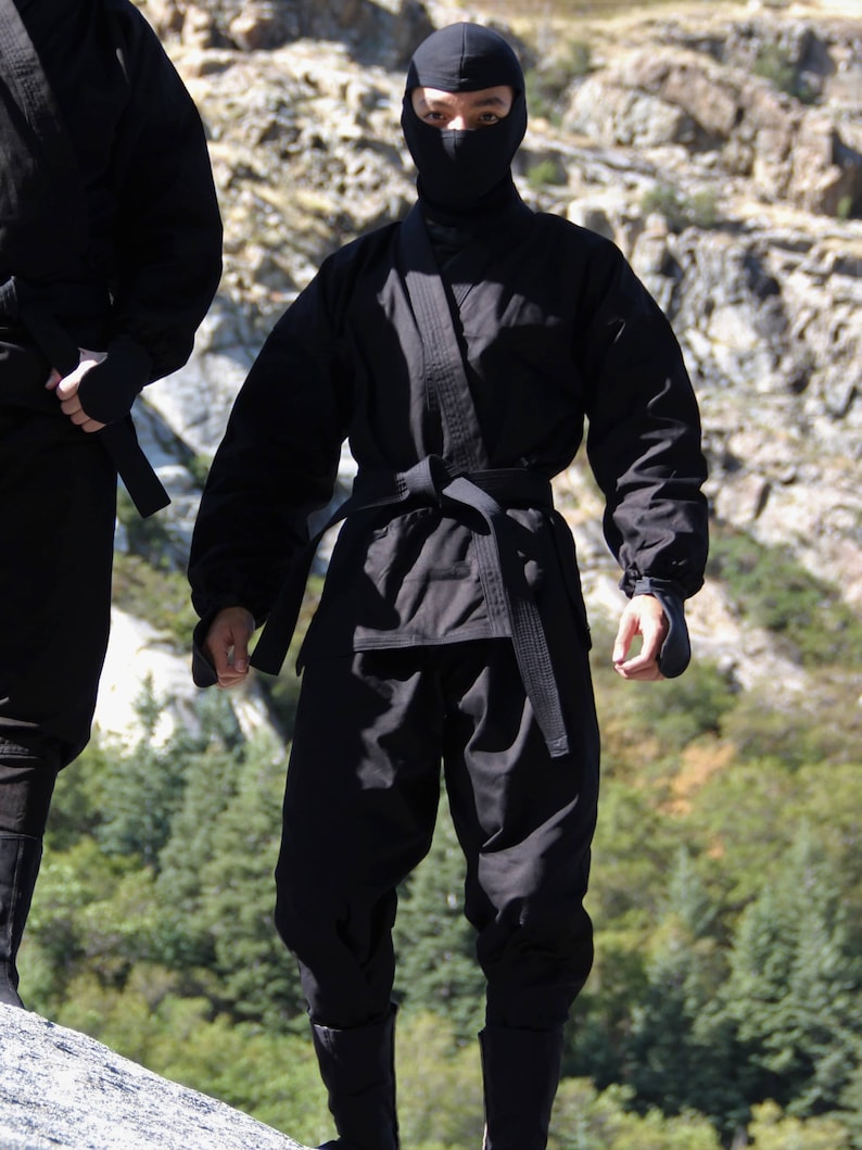 Authentic Black Ninja Uniform Costume image 2
