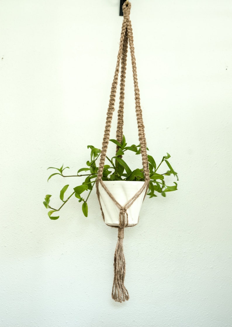 Small Jute Plant Hanger Etsy