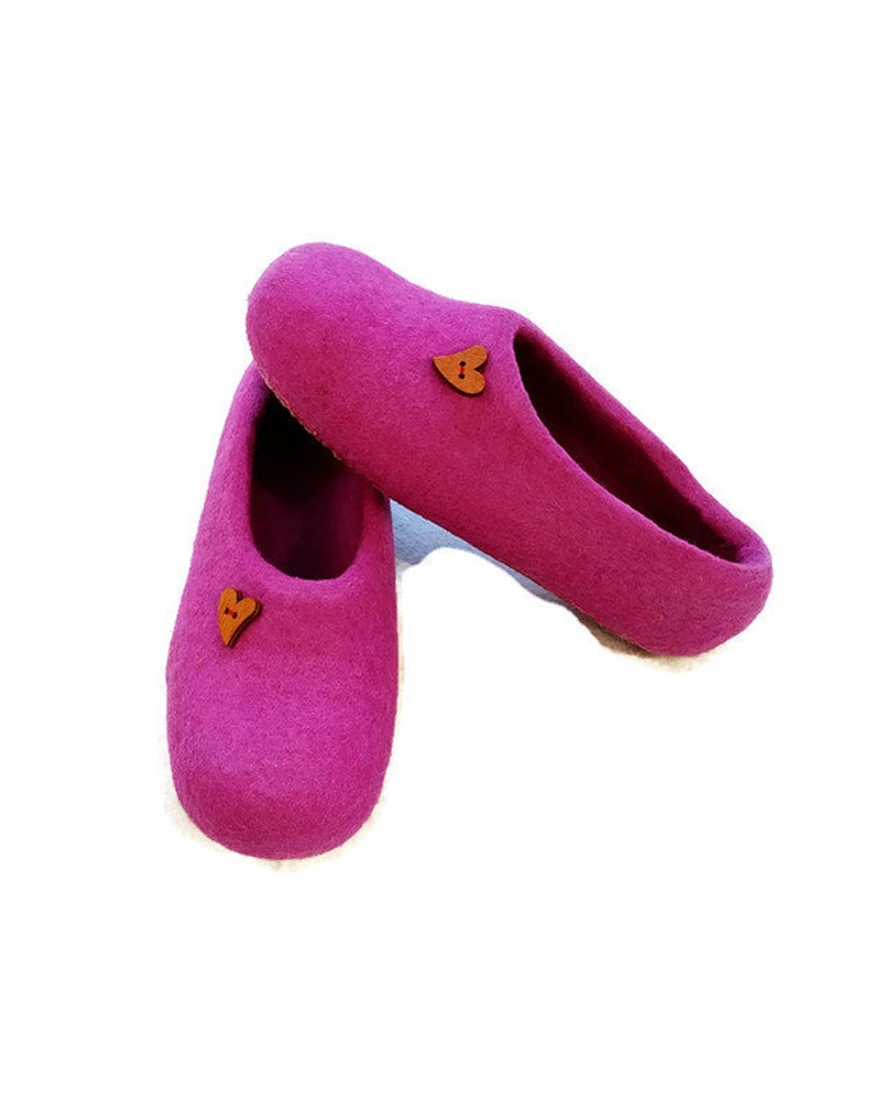Purple Wool Slippers for Children Unisex Felted Slippers for Etsy